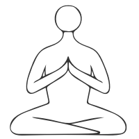 Weight & Metabolism Icon: Person in Lotus Pose
